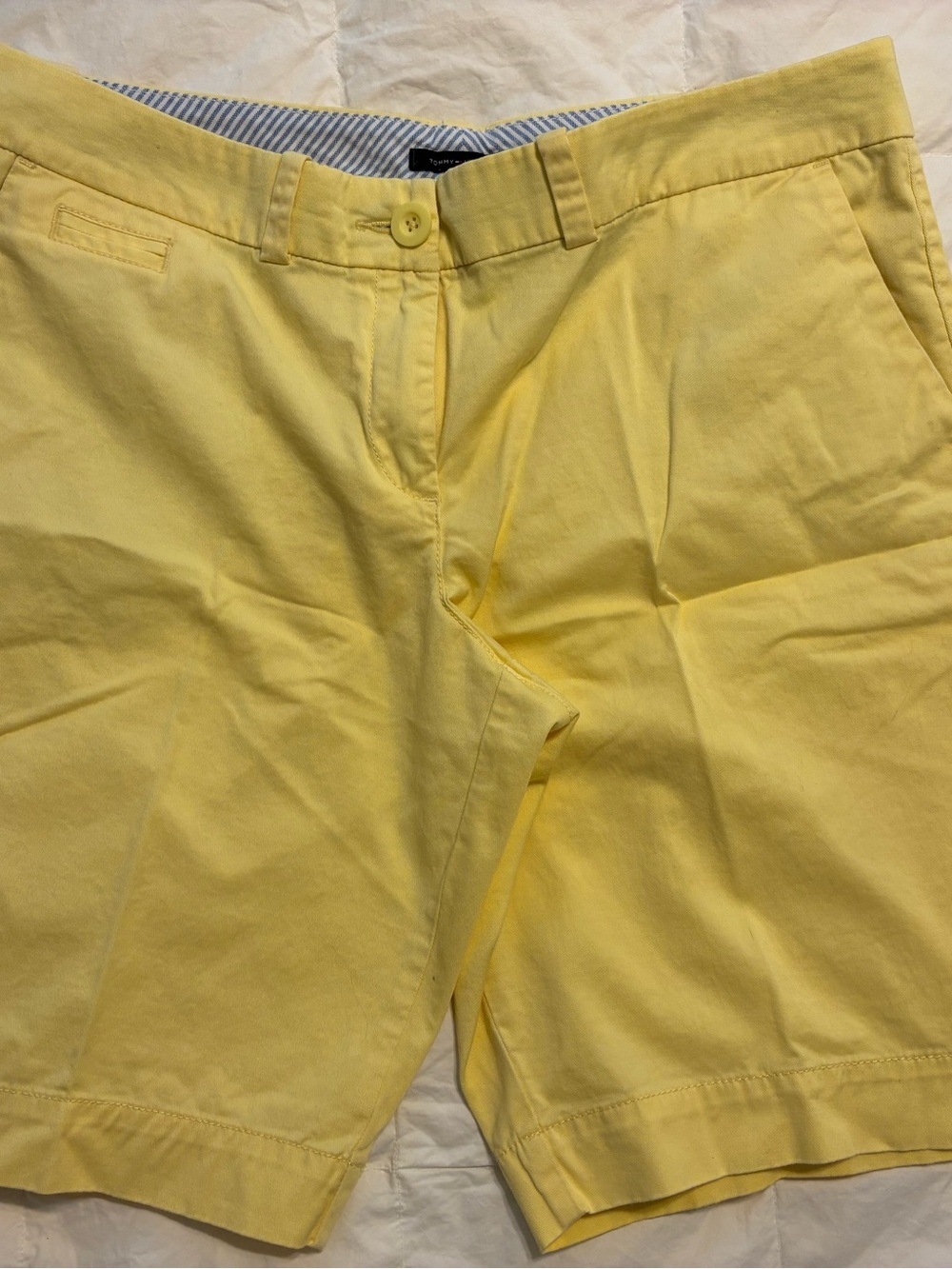 Tommy Hilfiger Yellow Cotton Chino Shorts